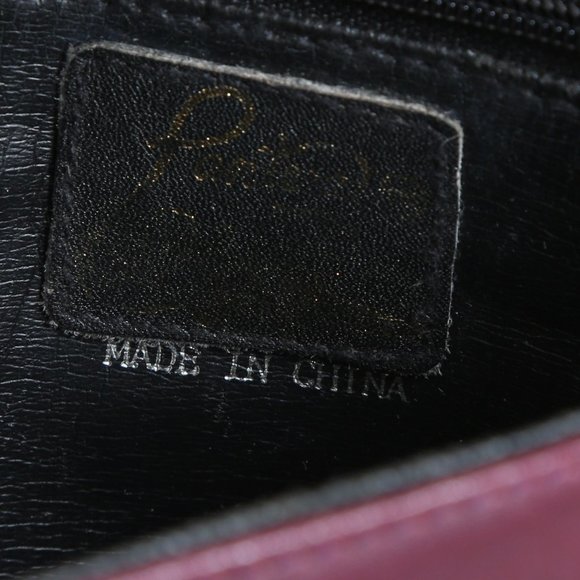 VINTAGE PANTERA PLUM WINE LEATHER AND GENUINE SNAKESKIN CABOCHON CROSSBODY - Picture 7 of 7